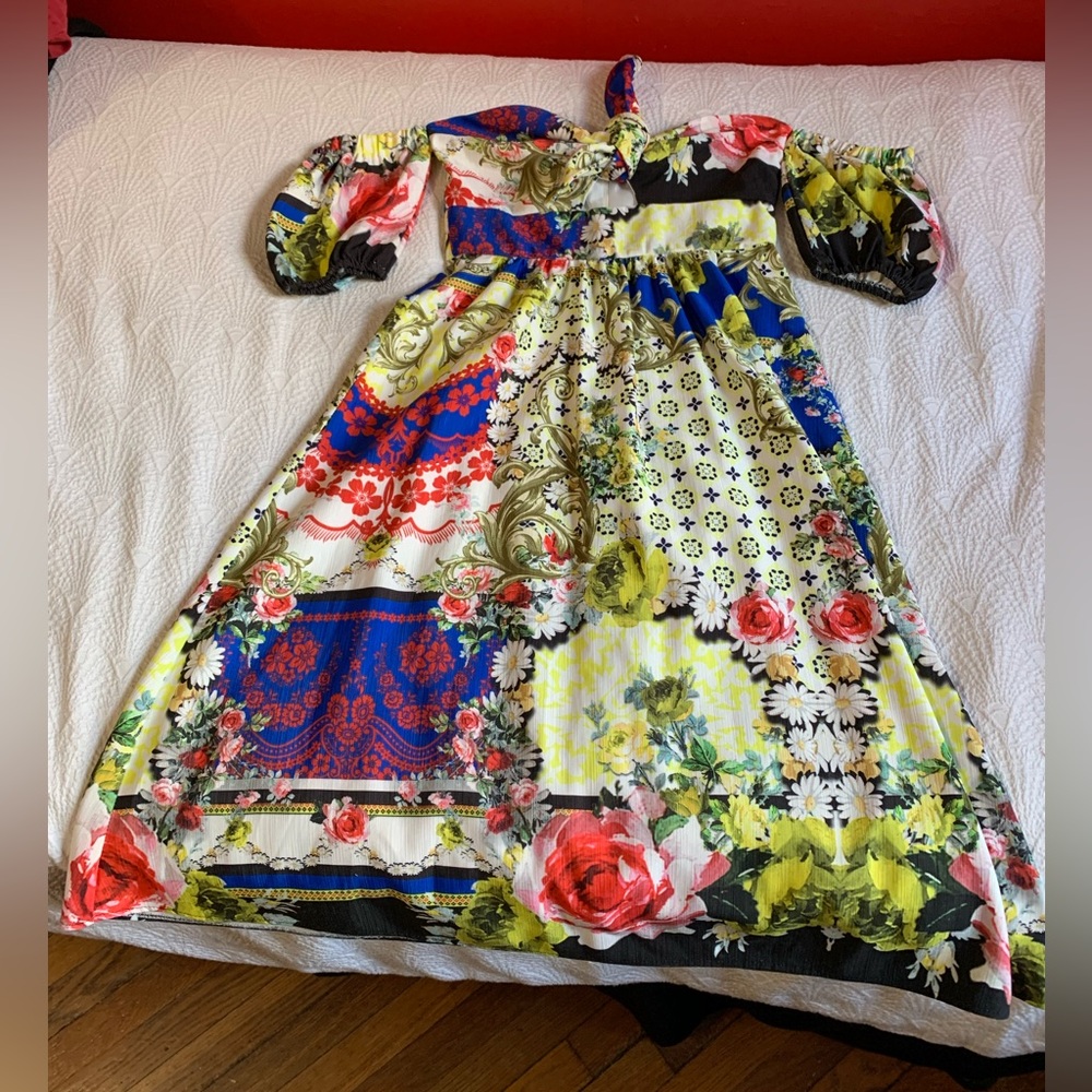 ASOS Multicolor Floral Patchwork Dress